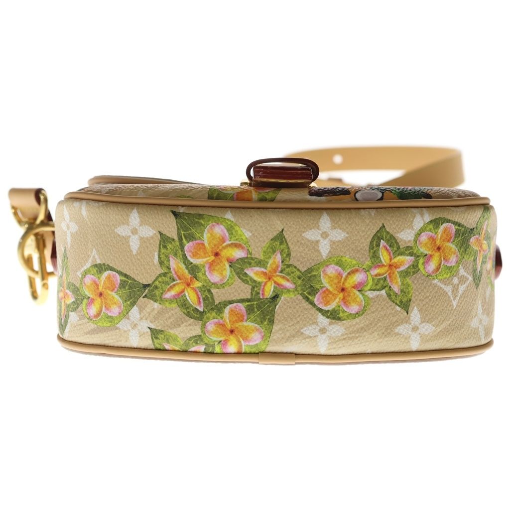 Louis Vuitton Monogram Surf Montsouris Messenger PM Shoulder Bag Beige Leather — view 4