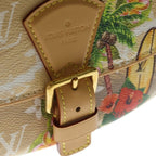 Louis Vuitton Monogram Surf Montsouris Messenger PM Shoulder Bag Beige Leather — view 6