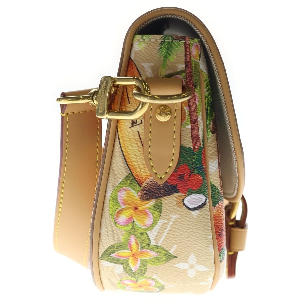 Louis Vuitton Monogram Surf Montsouris Messenger PM Shoulder Bag Beige Leather — view 3