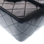 Chanel Mini Quilted S Flap S Chain Shoulder Bag Black Lambskin Gold — view 5
