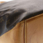 Louis Vuitton Monogram Cabas Mezzo Tote Bag Brown Leather Gold — view 6