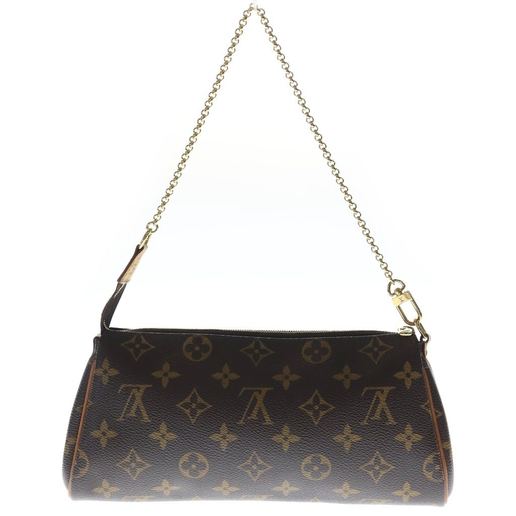 Louis Vuitton Monogram 2-Way Chain Shoulder Bag Brown Leather Gold — view 2
