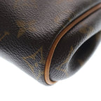Louis Vuitton Monogram 2-Way Chain Shoulder Bag Brown Leather Gold — view 5