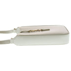Saint Laurent Paris le Cassandra Leather Shoulder Bag Ivory — view 3