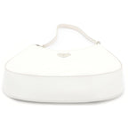 Prada Cles Oh Shoulder Bag White Leather 499 Silver — view 4