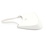 Prada Cles Oh Shoulder Bag White Leather 499 Silver — view 3