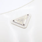 Prada Cles Oh Shoulder Bag White Leather 499 Silver — view 6