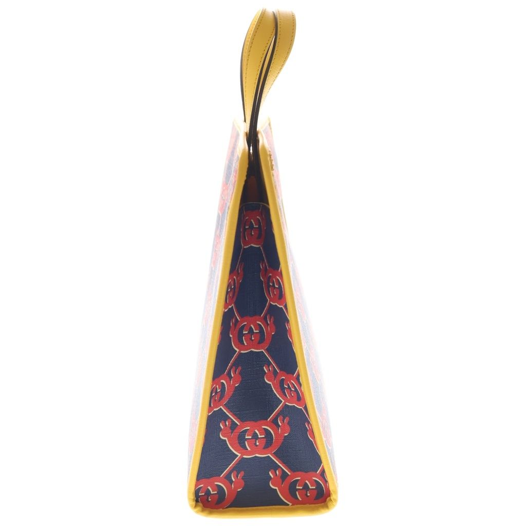 Gucci Children's Tote Bag Red Navy Yellow Leather Silver — view 3