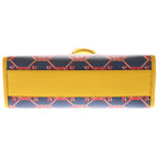 Gucci Children's Tote Bag Red Navy Yellow Leather Silver — view 4