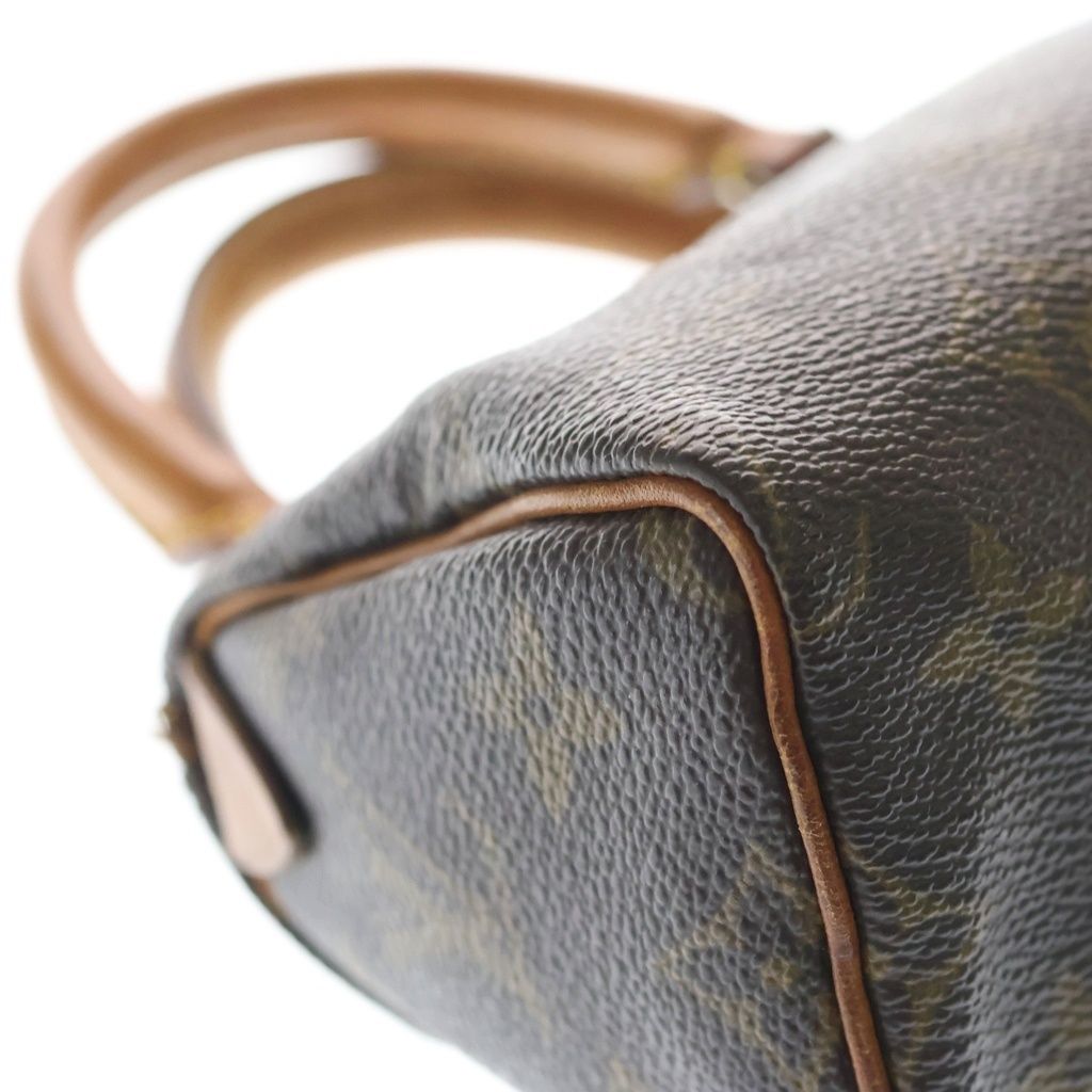 Louis Vuitton Monogram Mini Speedy 2-Way Shoulder Bag Mini Brown Leather Gold — view 5