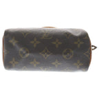 Louis Vuitton Monogram Mini Speedy 2-Way Shoulder Bag Mini Brown Leather Gold — view 4