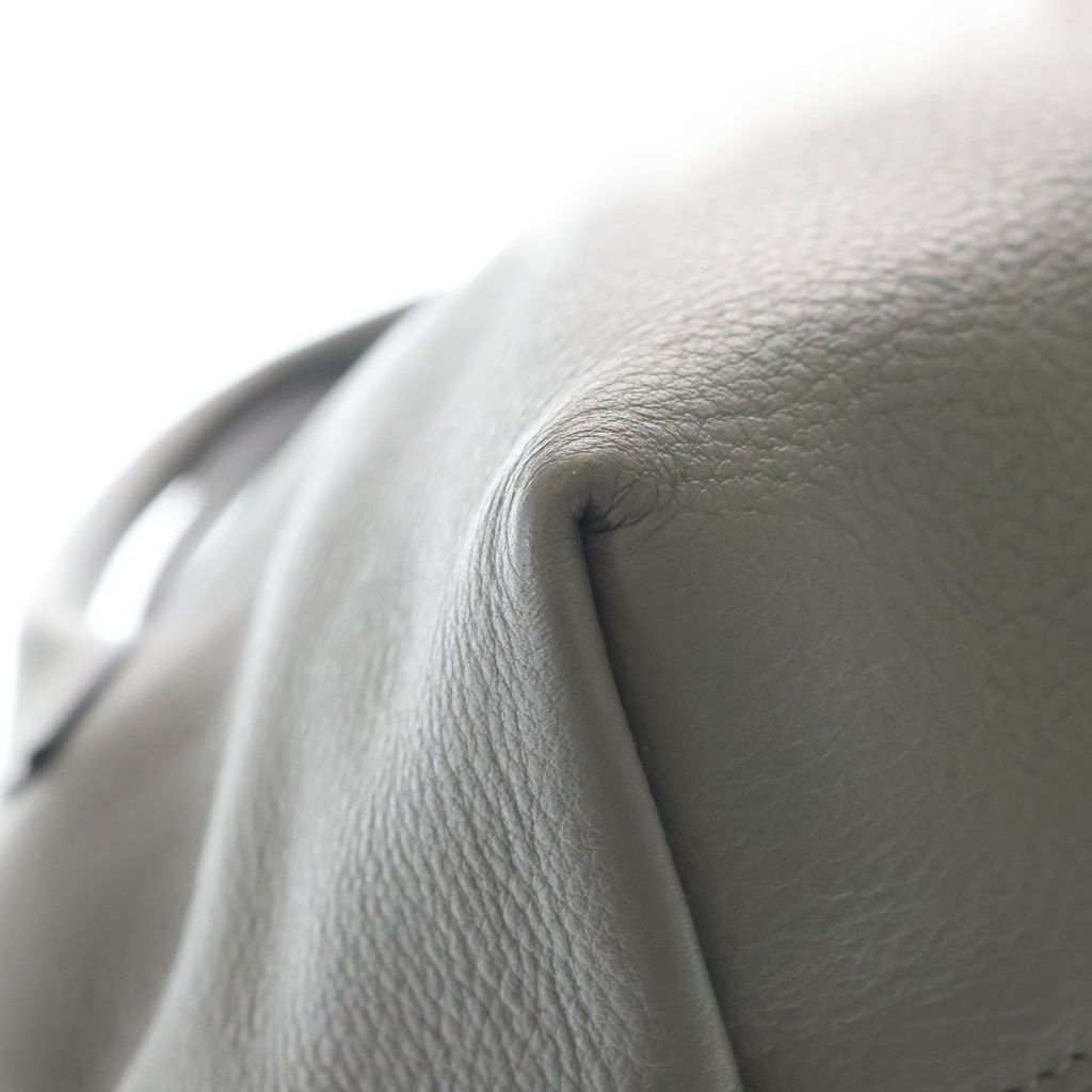 Prada Vitello Daino 2-Way Shoulder Bag Gray Leather Gold — view 5