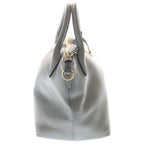 Prada Vitello Daino 2-Way Shoulder Bag Gray Leather Gold — view 3