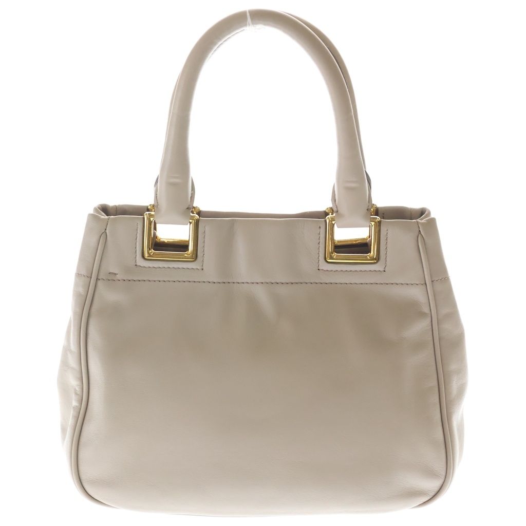 Prada Ribbon 2-Way Shoulder Bag Gray Ju Leather Gold — view 2