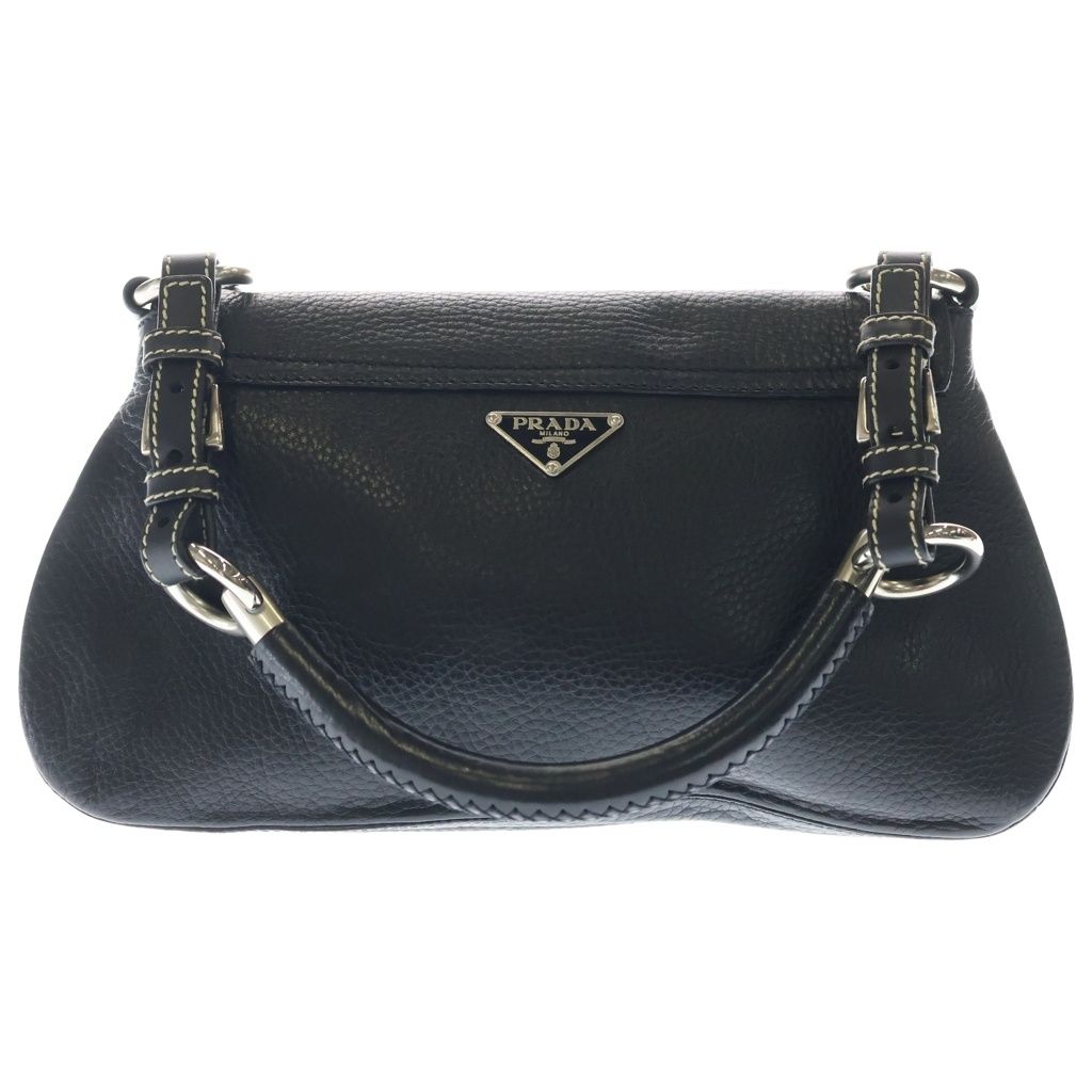 Prada Leather Shoulder Bag Black — view 2