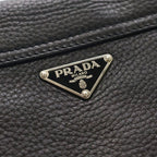 Prada Leather Shoulder Bag Black — view 7