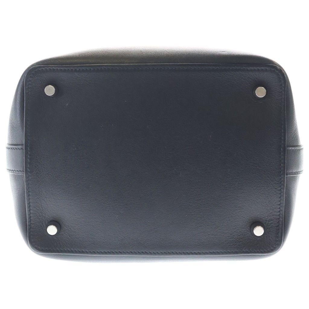 Hermes Toolbox 20 2-Way Shoulder Bag Black Swift Leather Silver — view 4