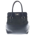 Hermes Toolbox 20 2-Way Shoulder Bag Black Swift Leather Silver