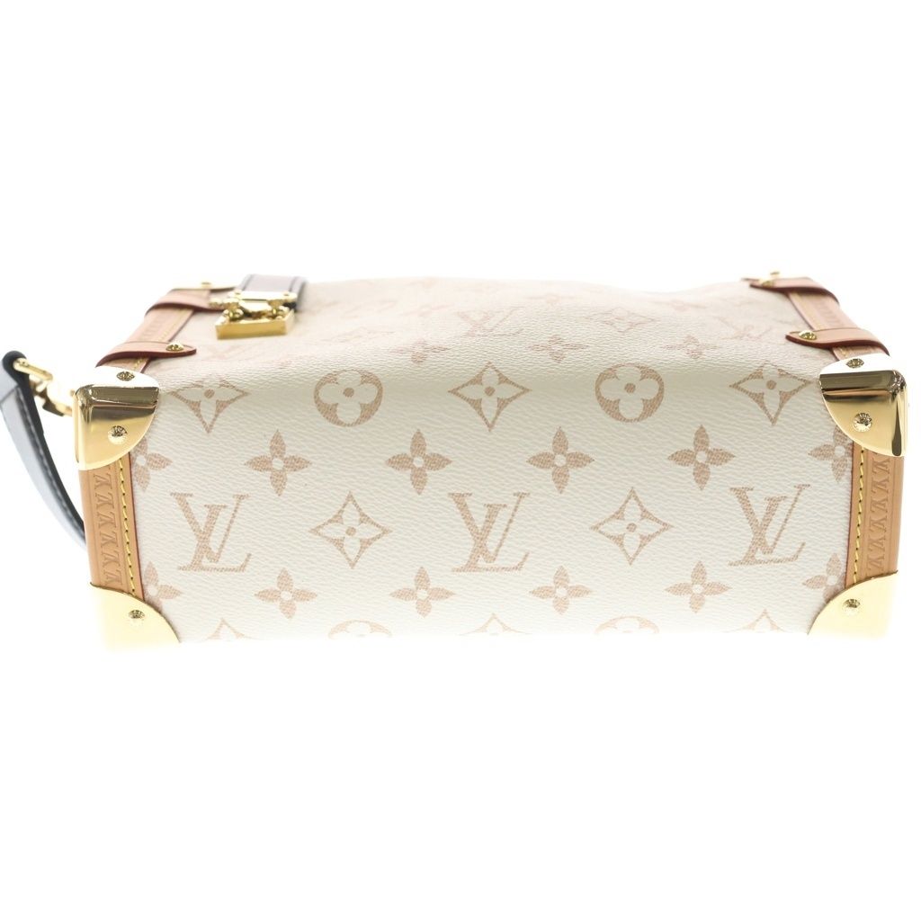 Louis Vuitton Monogram Dunne Side Trunk MM Leather 2-Way Shoulder Bag White — view 4
