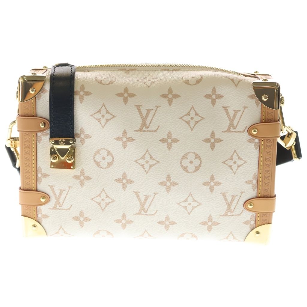 Louis Vuitton Monogram Dunne Side Trunk MM Leather 2-Way Shoulder Bag White