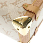 Louis Vuitton Monogram Dunne Side Trunk MM Leather 2-Way Shoulder Bag White — view 5