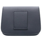 Hermes Constance Slim Epsom Gold Pouch Wallet Compact Navy — view 2