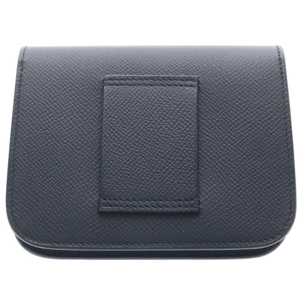 Hermes Constance Slim Epsom Gold Pouch Wallet Compact Navy — view 2