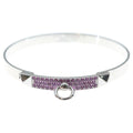 Hermes Collier de Chien Pink Sapphire Ble 18k White Gold White Bracelet