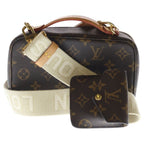 Louis Vuitton Monogram Utility Shoulder Bag Brown Leather Gold — view 2