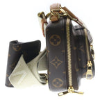 Louis Vuitton Monogram Utility Shoulder Bag Brown Leather Gold — view 3