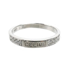 Celine Platinum Ring Diamond Vintage — view 3