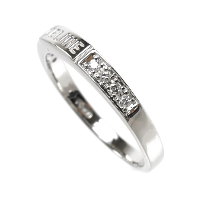 Celine Platinum Ring Diamond Vintage — view 2