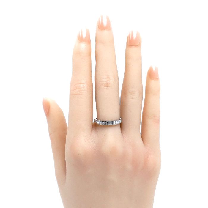 Celine Platinum Ring Diamond Vintage — view 7