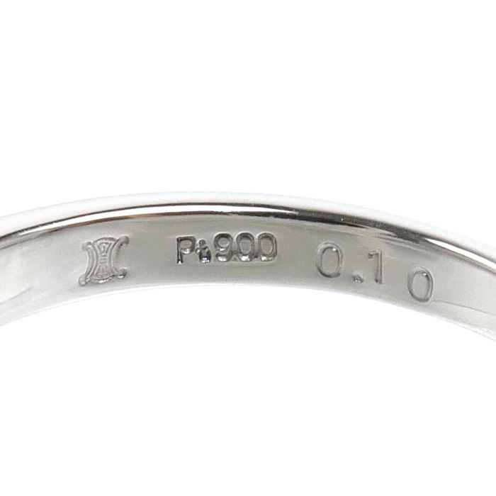 Celine Platinum Ring Diamond Vintage — view 5
