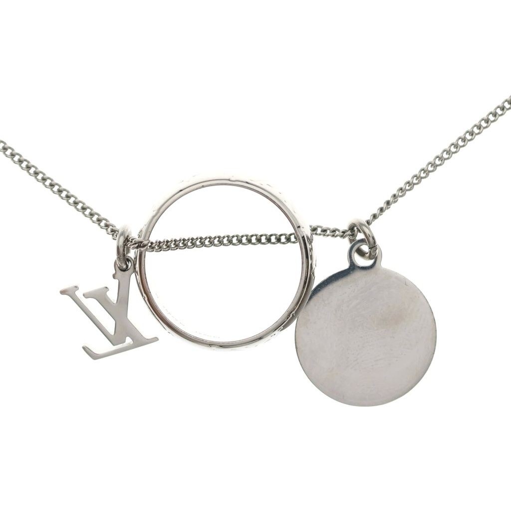 Louis Vuitton Monogram Ring Pendant Chain Silver — view 3