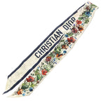 Dior D-millefiori Mitzah Flower Print Silk Twilly Scarf — view 5