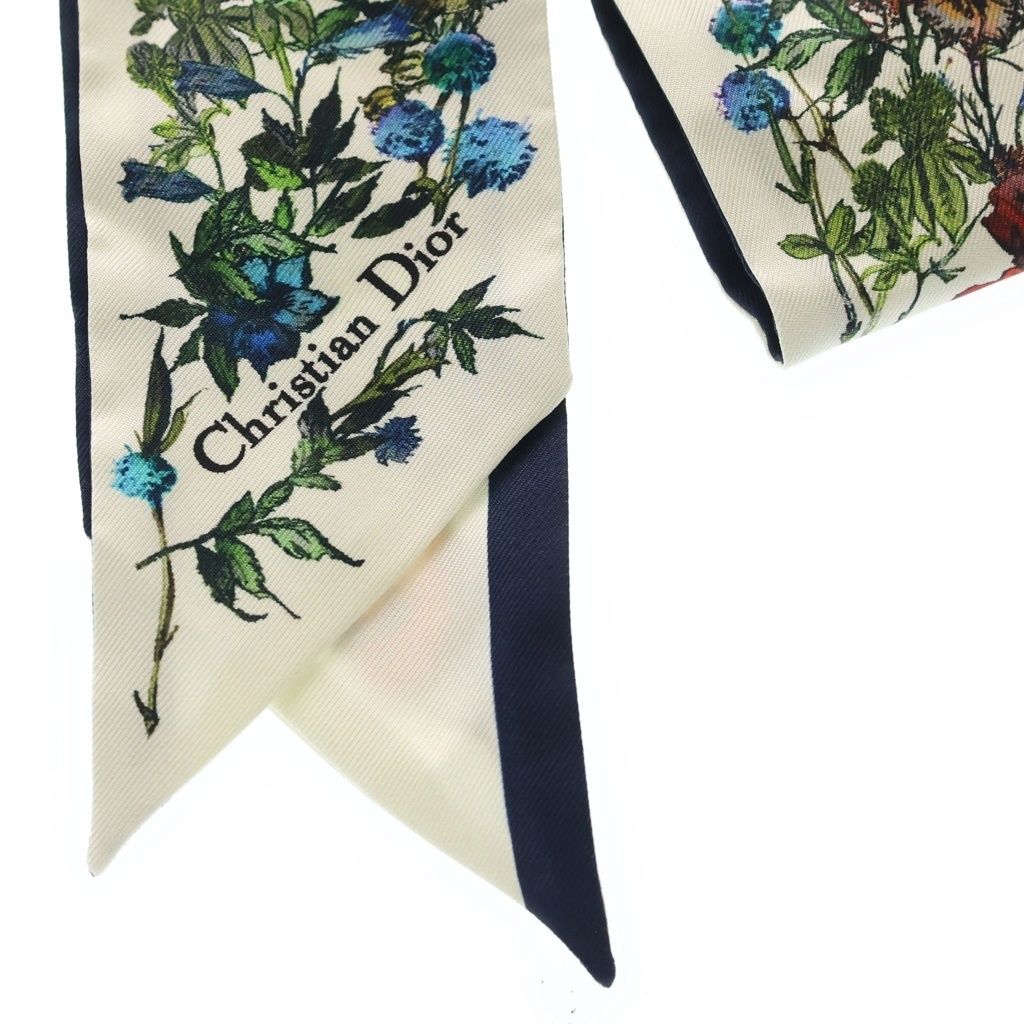 Dior D-millefiori Mitzah Flower Print Silk Twilly Scarf — view 3