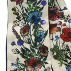 Dior D-millefiori Mitzah Flower Print Silk Twilly Scarf — view 2