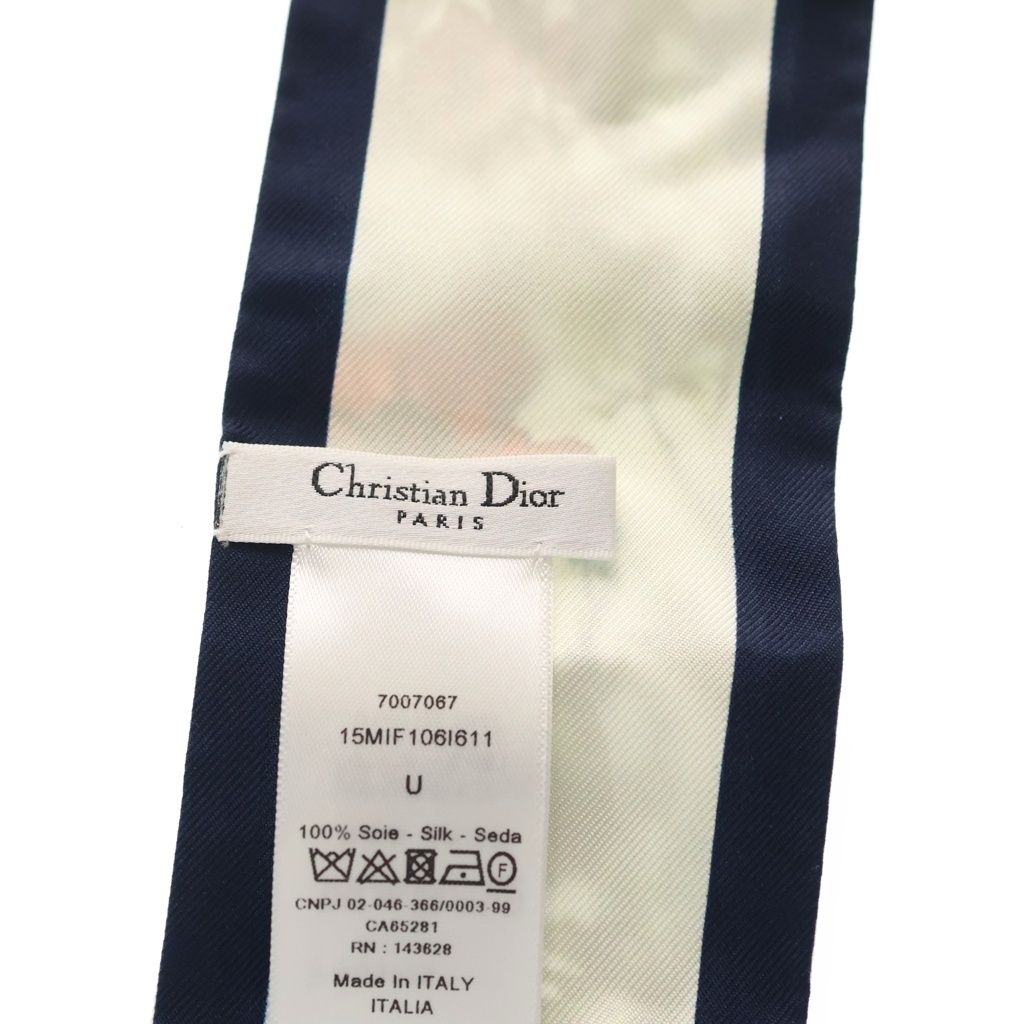 Dior D-millefiori Mitzah Flower Print Silk Twilly Scarf — view 4