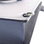 Louis Vuitton Water Monogram Sac Plat Messenger Tote Bag Navy Leather Silver — view 6