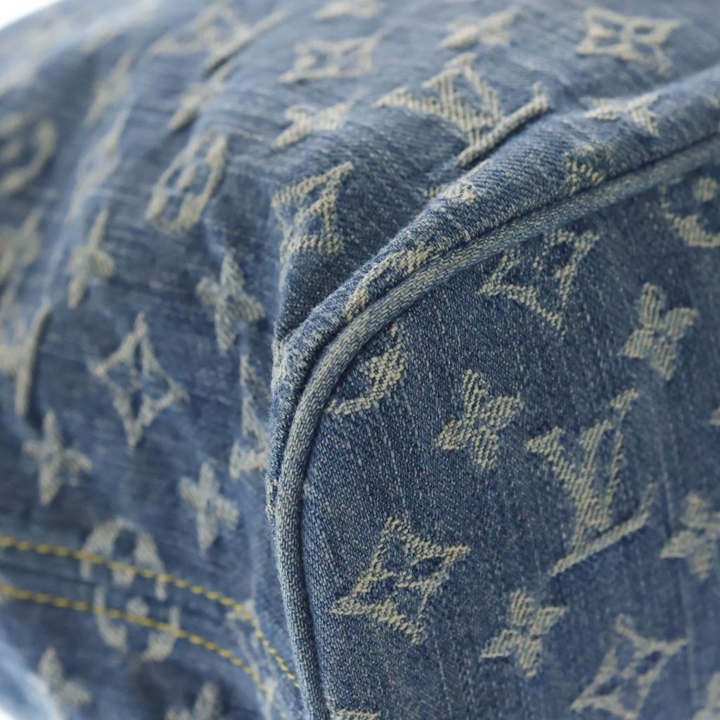 Louis Vuitton Monogram Denim Neverfull MM Hand Tote Bag Indigo — view 5