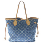 Louis Vuitton Monogram Denim Neverfull MM Hand Tote Bag Indigo — view 2