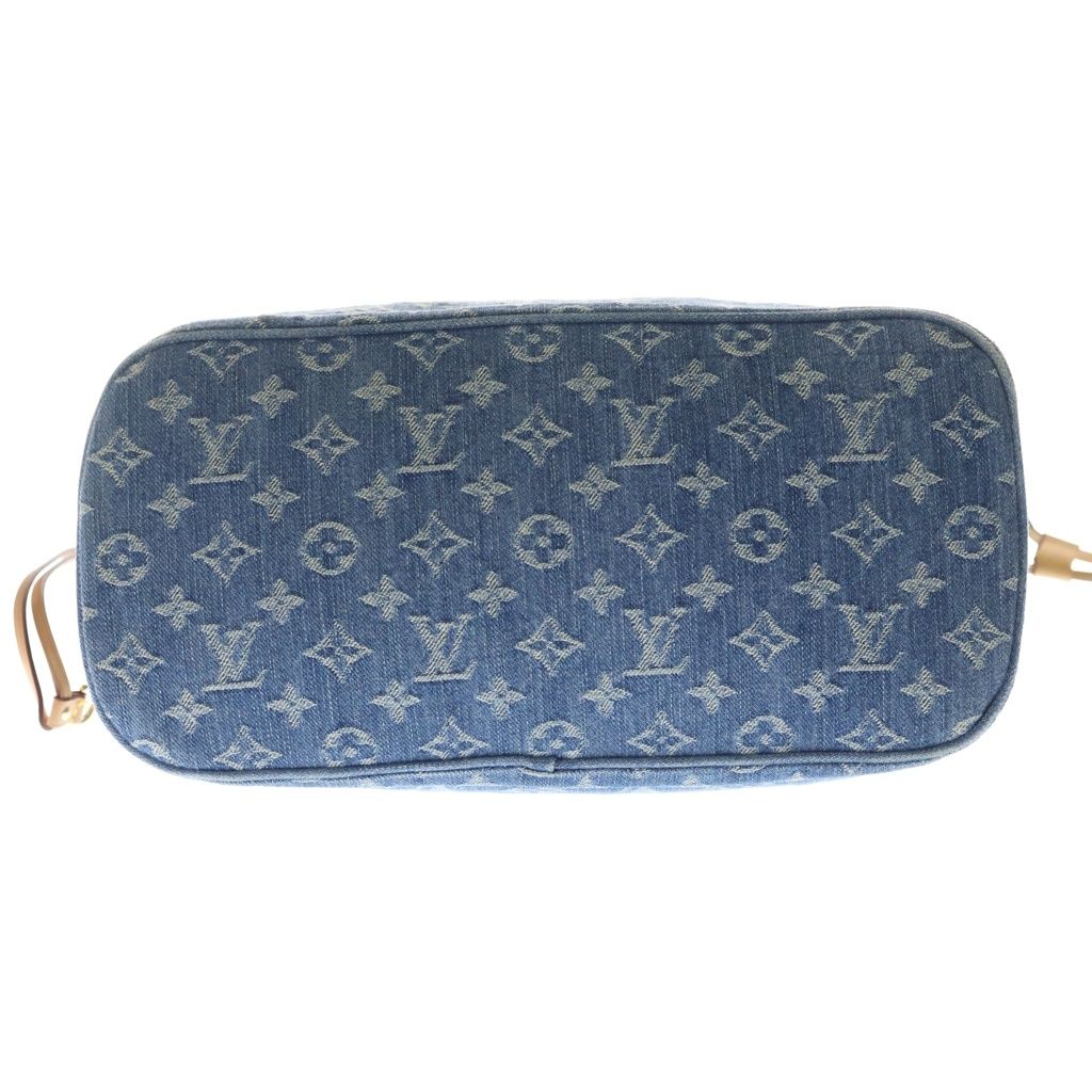 Louis Vuitton Monogram Denim Neverfull MM Hand Tote Bag Indigo — view 4