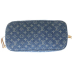 Louis Vuitton Monogram Denim Neverfull MM Hand Tote Bag Indigo — view 4