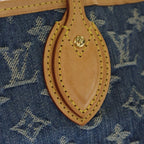 Louis Vuitton Monogram Denim Neverfull MM Hand Tote Bag Indigo — view 6