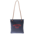 Hermes Aline MM Canvas Shoulder Bag Navy