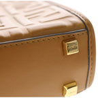 Fendi Sunshine Small Mini Shoulder Bag Brown Camel Leather Gold — view 6