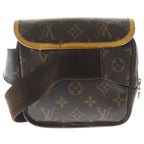 Louis Vuitton Monogram Bum Bag Bosfall Mini Brown Leather Gold — view 2