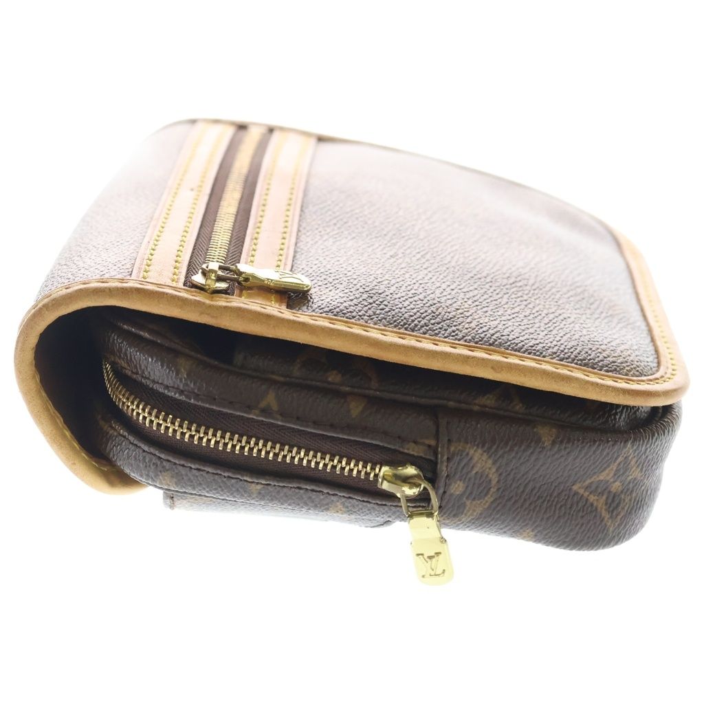 Louis Vuitton Monogram Bum Bag Bosfall Mini Brown Leather Gold — view 3
