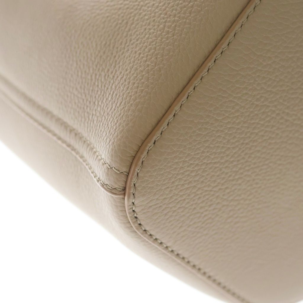 Loewe Pebble Bucket Mini Leather Handbag Gold Beige — view 5